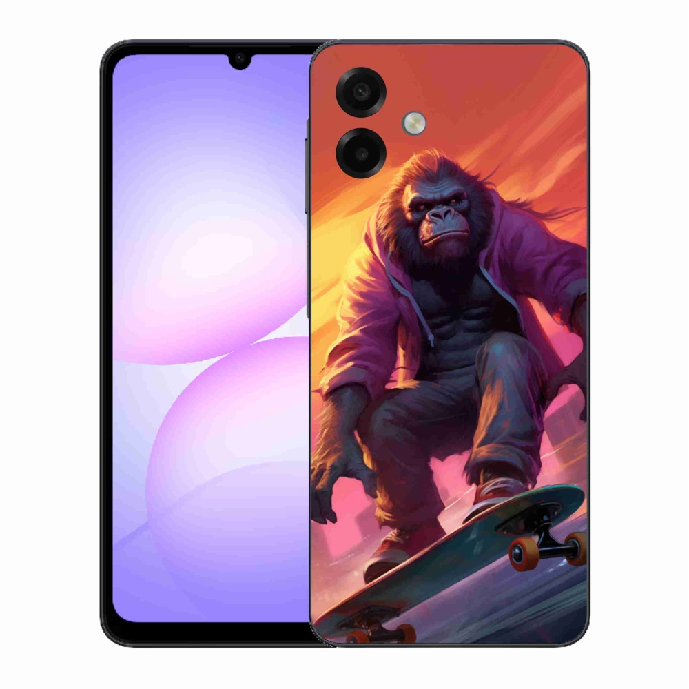 Gelový kryt mmCase na Samsung Galaxy A07 4G - gorila na skateboardu