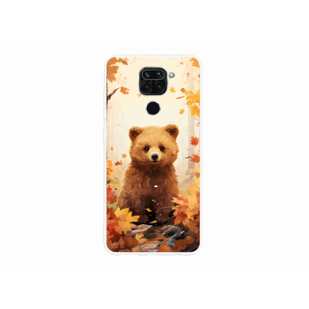 Gelový kryt mmCase na Xiaomi Redmi Note 9 - medvěd v lese