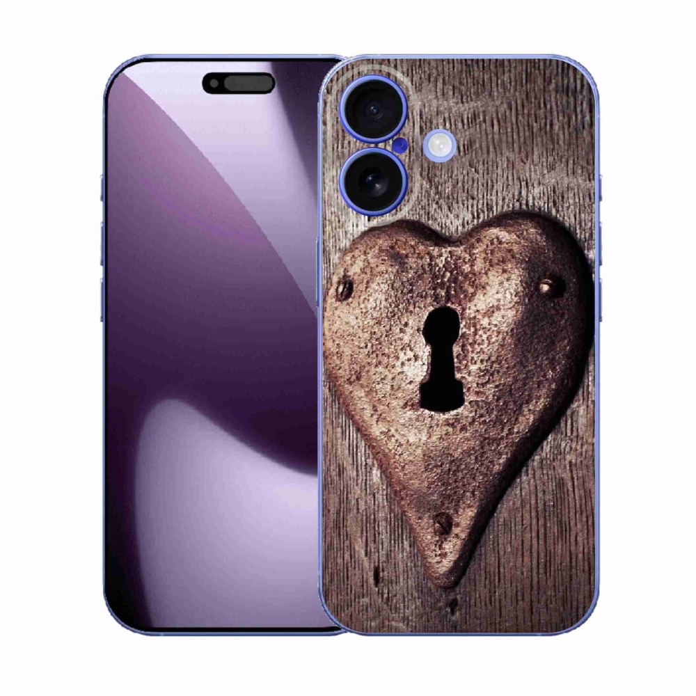 Gelový kryt mmCase na iPhone 17 - zámek ve tvaru srdce