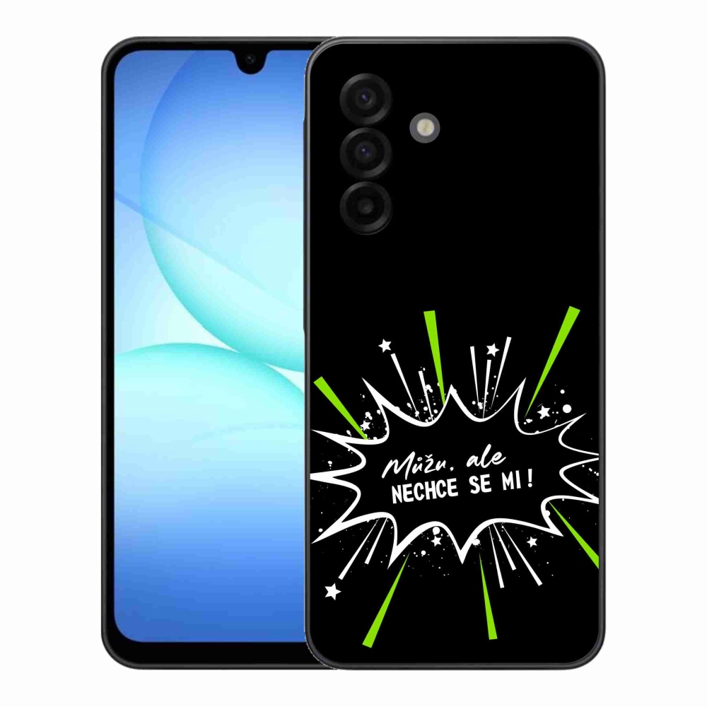 Gelový kryt mmCase na Samsung Galaxy A17 4G/5G - vtipný text 11 černé pozadí