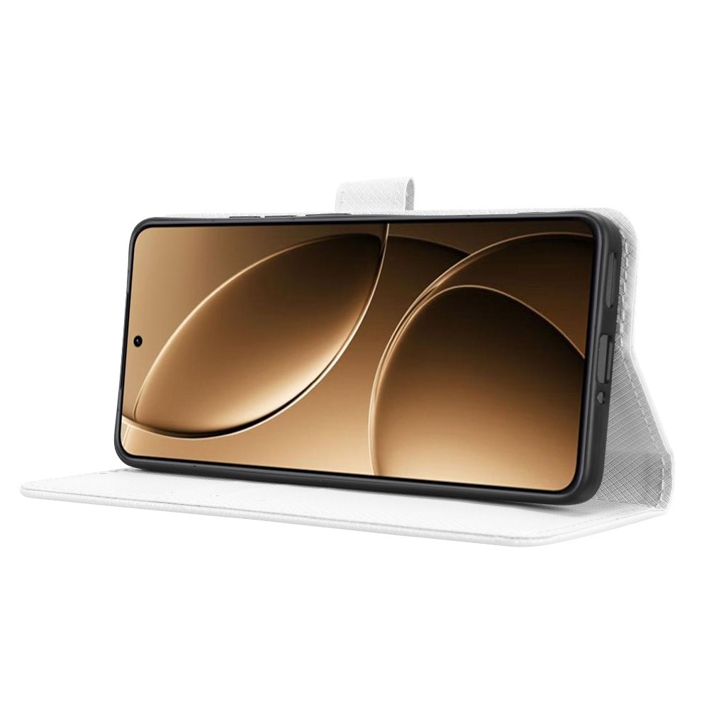 Diamond knížkové pouzdro na Xiaomi Poco F7 Pro 5G/Poco F7 Ultra 5G - bílé