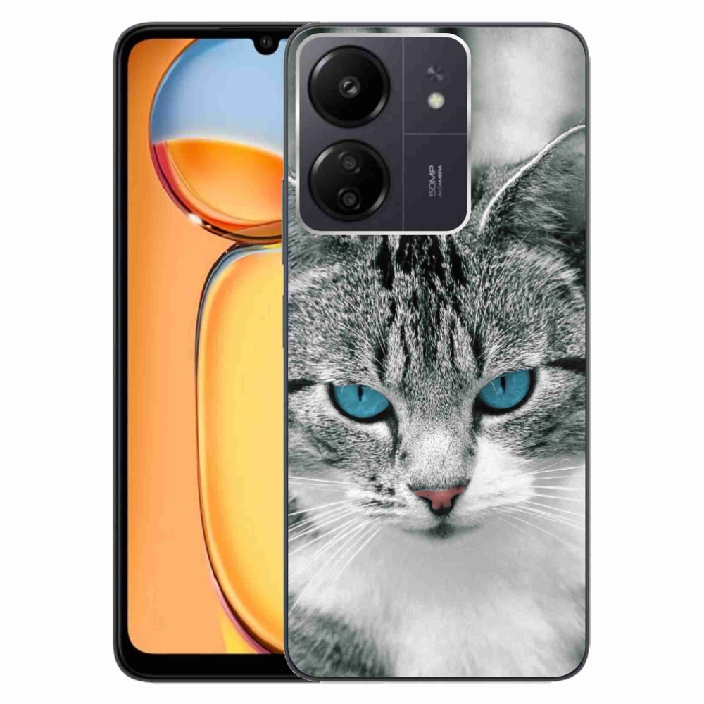 Gelový kryt mmCase na Xiaomi Poco C65/Redmi 13C - kočičí pohled 1