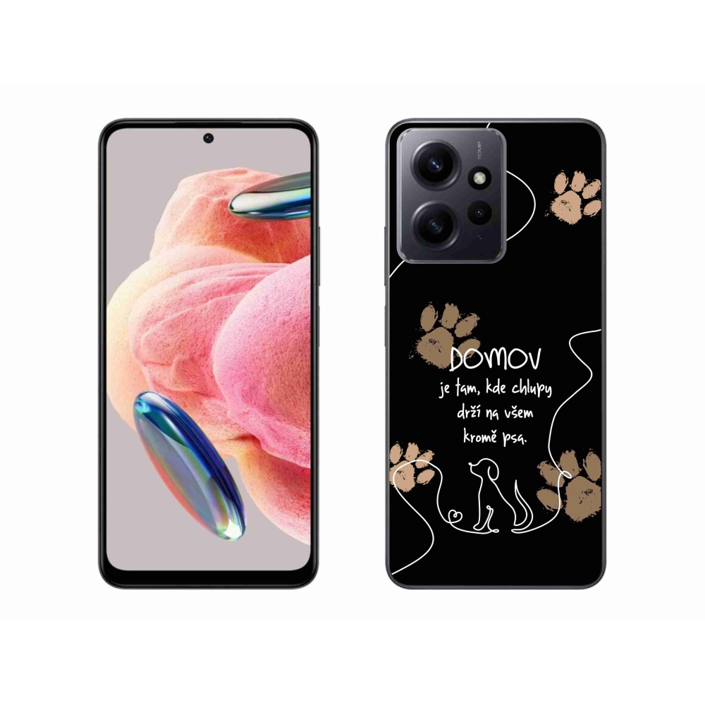 Gelový kryt mmCase na Xiaomi Redmi Note 12 4G - psí motiv černé pozadí