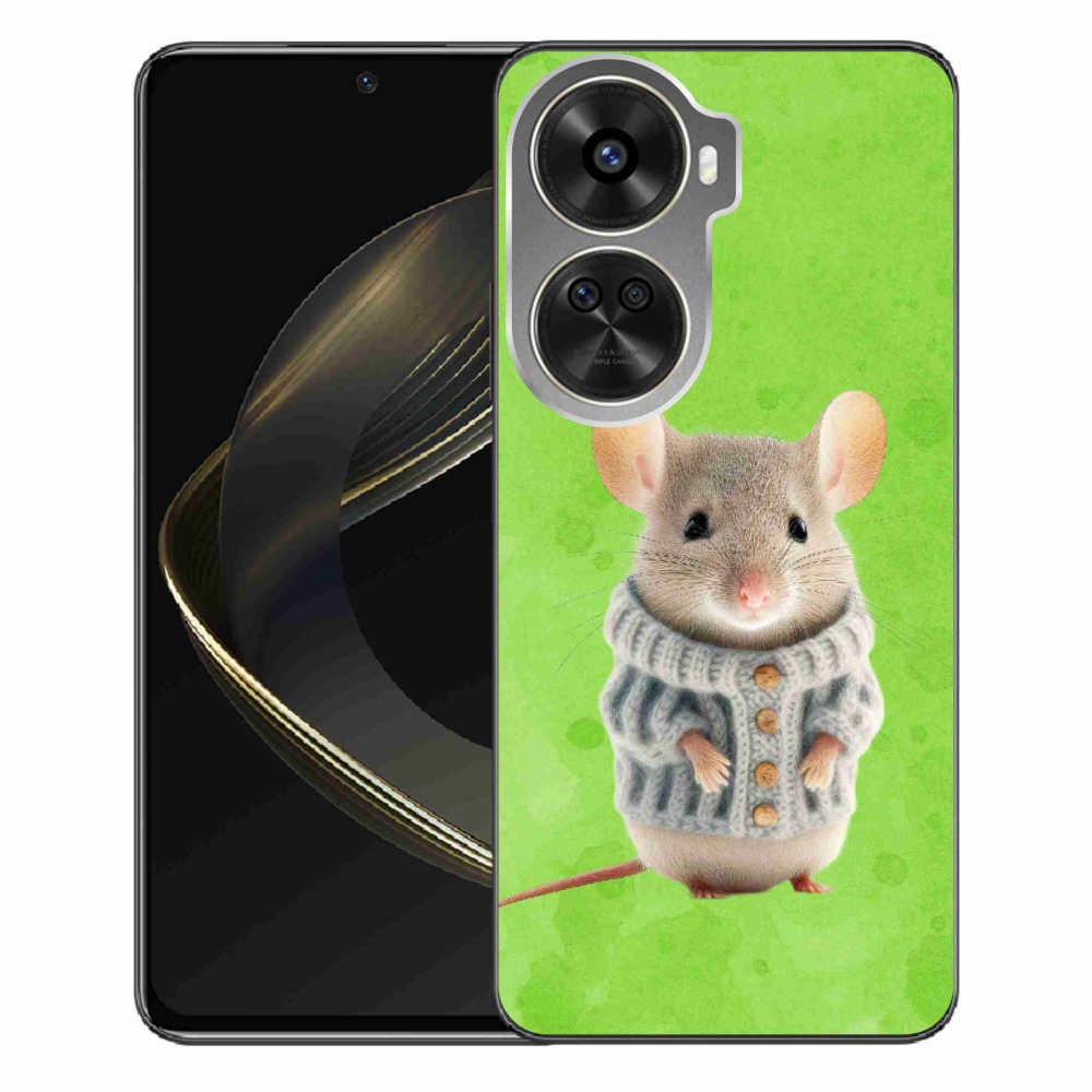 Gelový kryt mmCase na Huawei Nova 12 SE - myška ve svetru