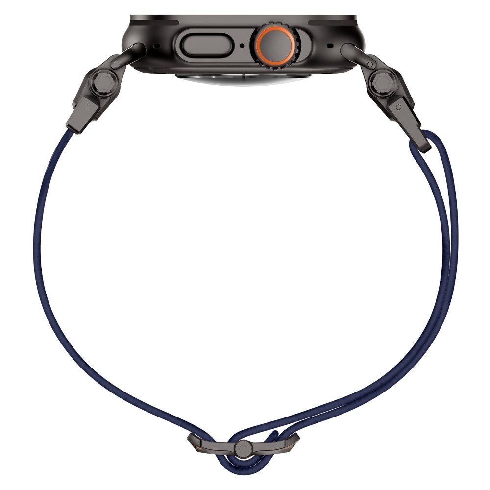 Metal nylonový řemínek na Apple Watch Ultra/Ultra 2 49mm/SE/SE 2022/2023 44mm/10 46mm/9/8/7 45mm/6/5/4 44mm/3/2/1 42 mm - modrý