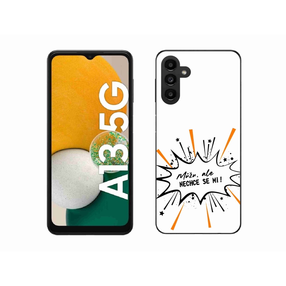 Gelový kryt mmCase na Samsung Galaxy A13 5G - vtipný text 11 bílé pozadí