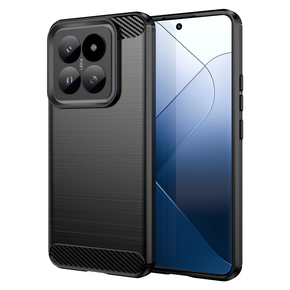 Carbon odolný gelový obal na Xiaomi 14 Pro - černý