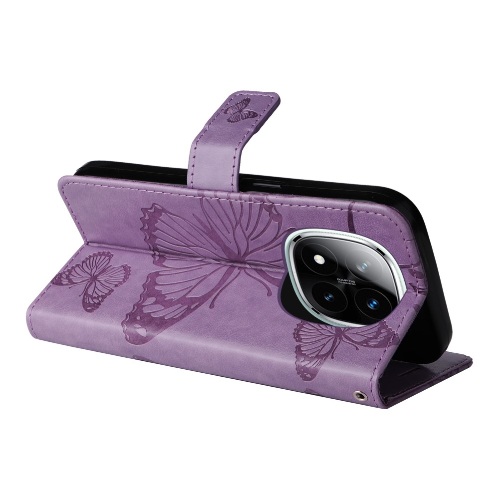 Big Butterfly knížkové pouzdro na Xiaomi Redmi Note 14 Pro 5G/Poco X7 5G/Note 14 Pro+ 5G - fialové