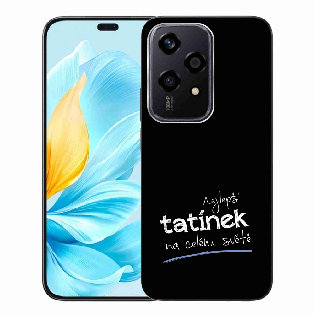 Gelový kryt mmCase na Honor 200 Lite 5G - nejlepší tatínek 4 černé pozadí