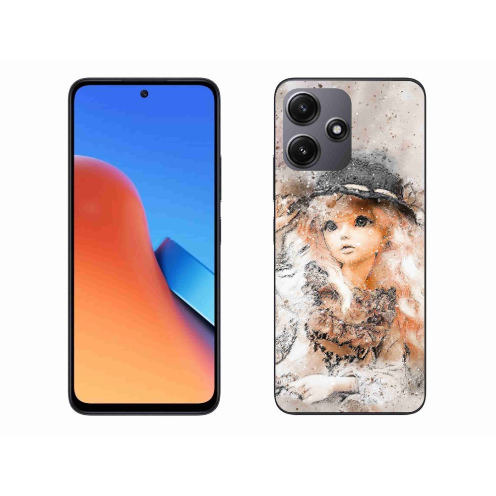 Gelový kryt mmCase na Xiaomi Redmi 12 5G - holčička s kloboukem