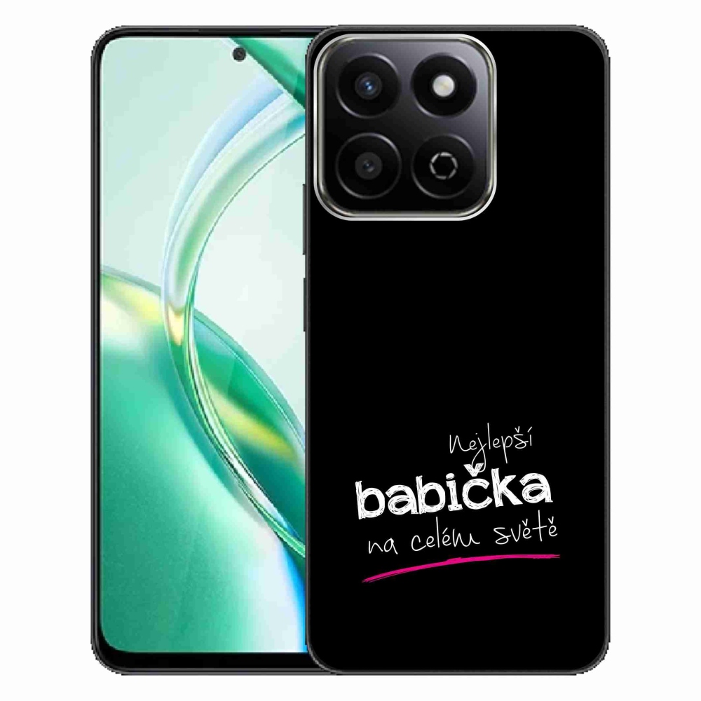 Gelový kryt mmCase na Honor 200 Smart 5G - nejlepší babička 4 černé pozadí