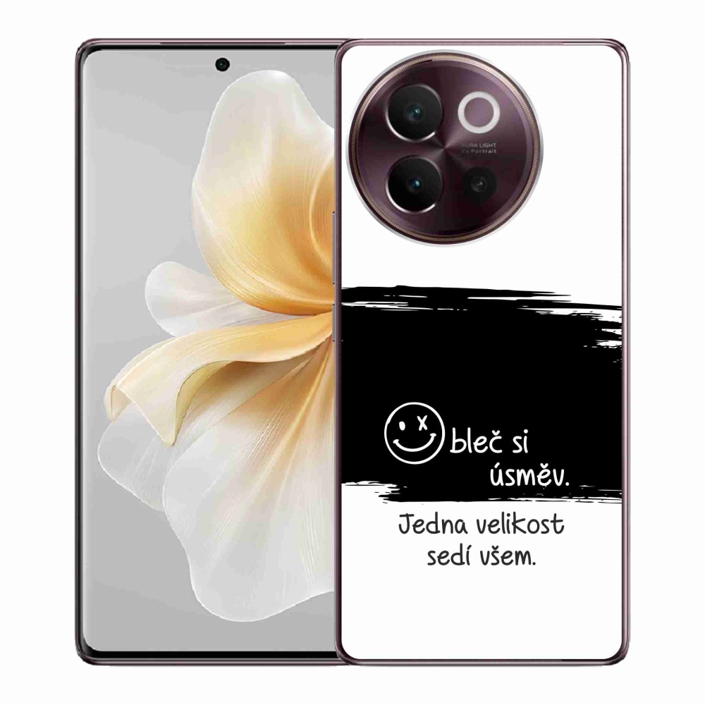 Gelový kryt mmCase na Vivo V40 Lite 5G - vtipný text 8 černobílé pozadí