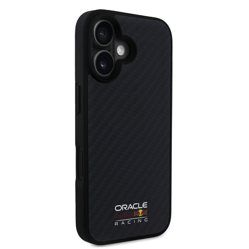 Red Bull Carbon Shiny Logo MagSafe Zadní Kryt pro iPhone 16 Black