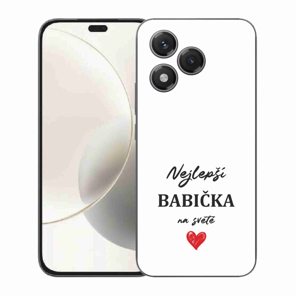 Gelový kryt mmCase na Honor 400 Lite - nejlepší babička 1 bílé pozadí
