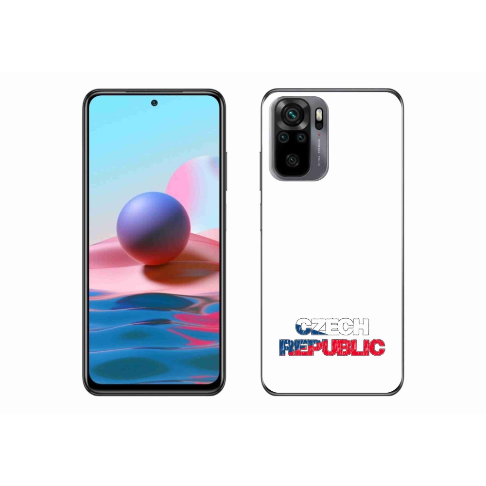 Gelový kryt mmCase na Xiaomi Redmi Note 10 4G - Czech Republic bílé pozadí