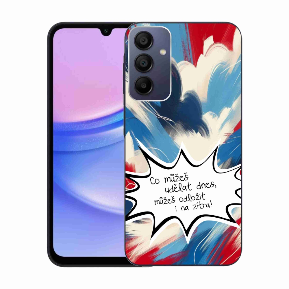 Gelový kryt mmCase na Samsung Galaxy A15 4G/5G - vtipný text 9 bílé pozadí