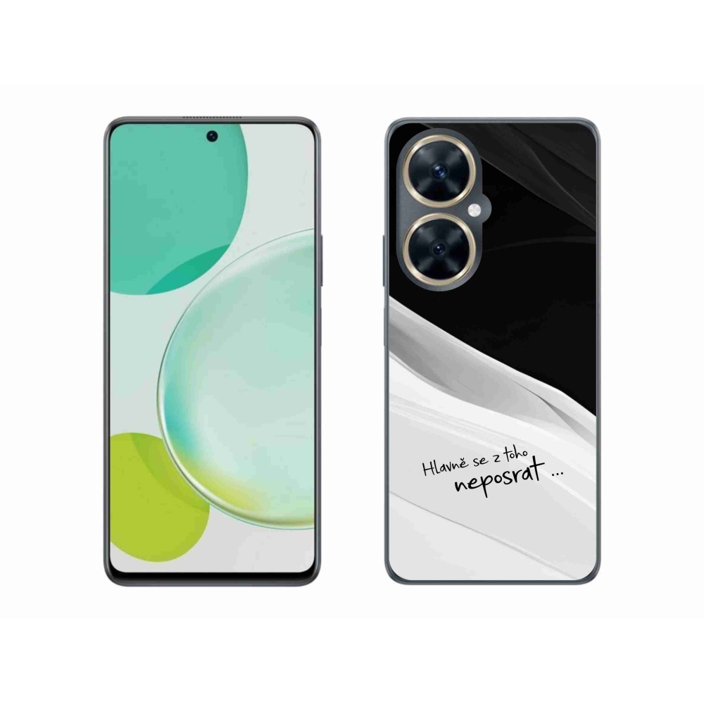 Gelový kryt mmCase na Huawei Nova 11i - vtipný text 13 bíločerné pozadí