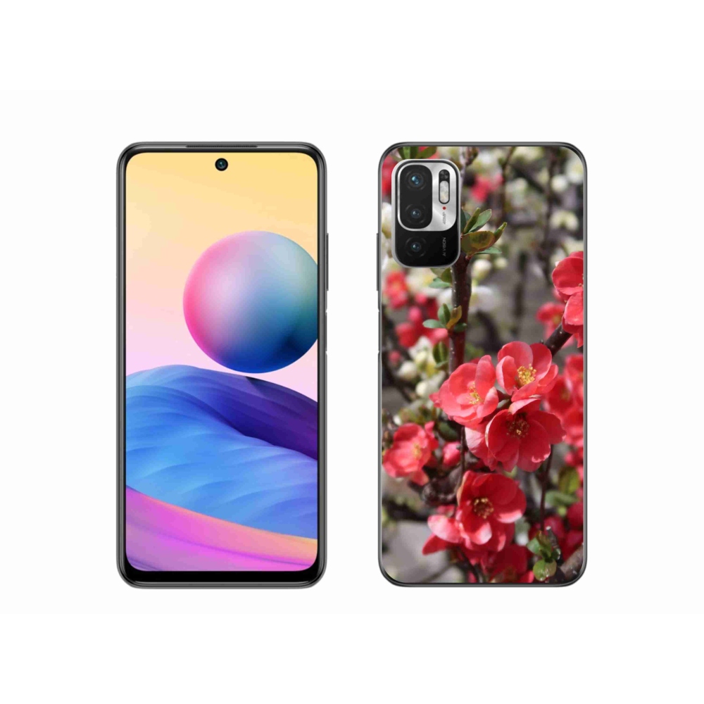 Gelový kryt mmCase na Xiaomi Poco M3 Pro/5G - červené květy