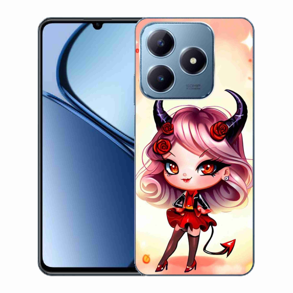 Gelový kryt mmCase na Realme C63 - kreslená čertice
