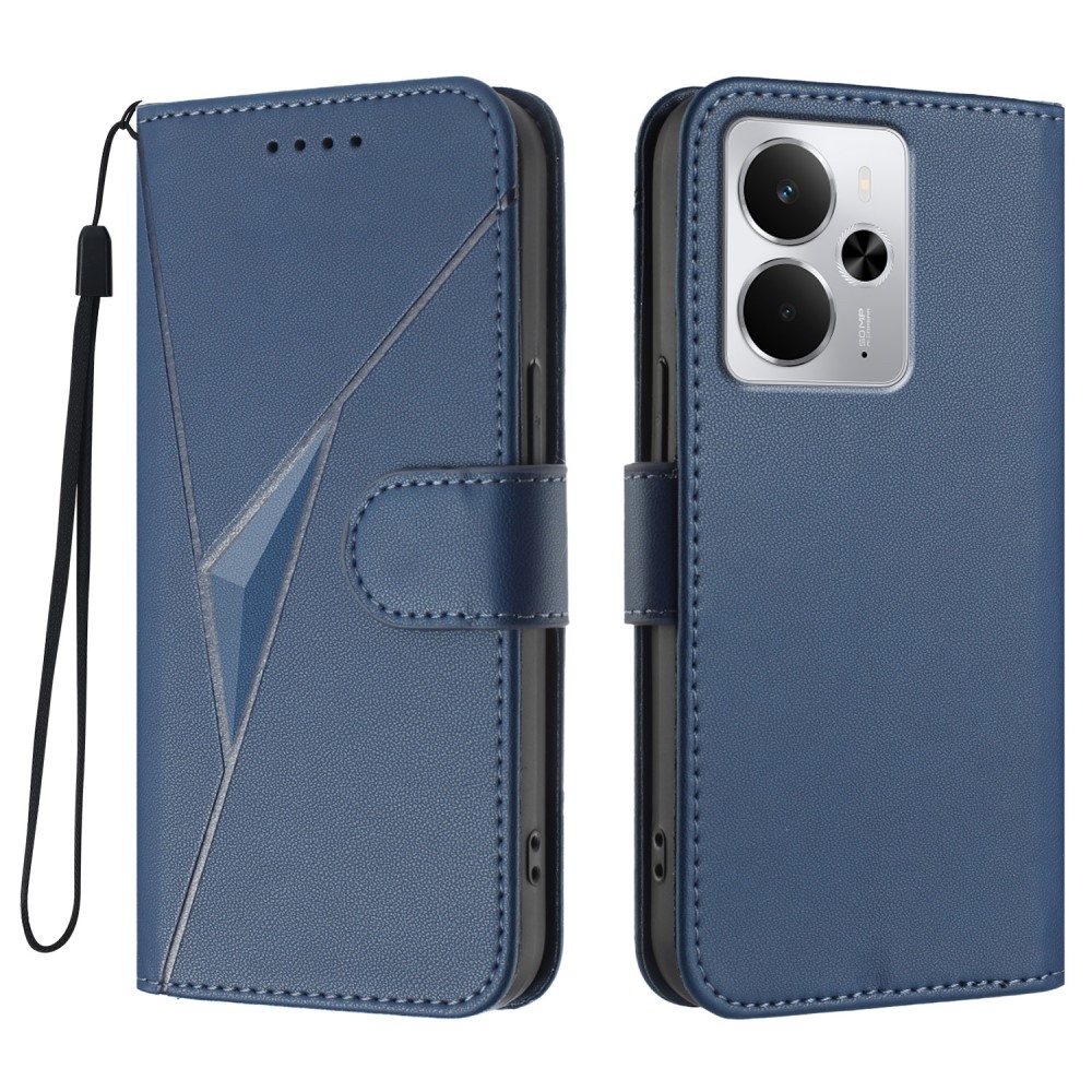 Triangles knížkové pouzdro na Realme 14 5G - modré