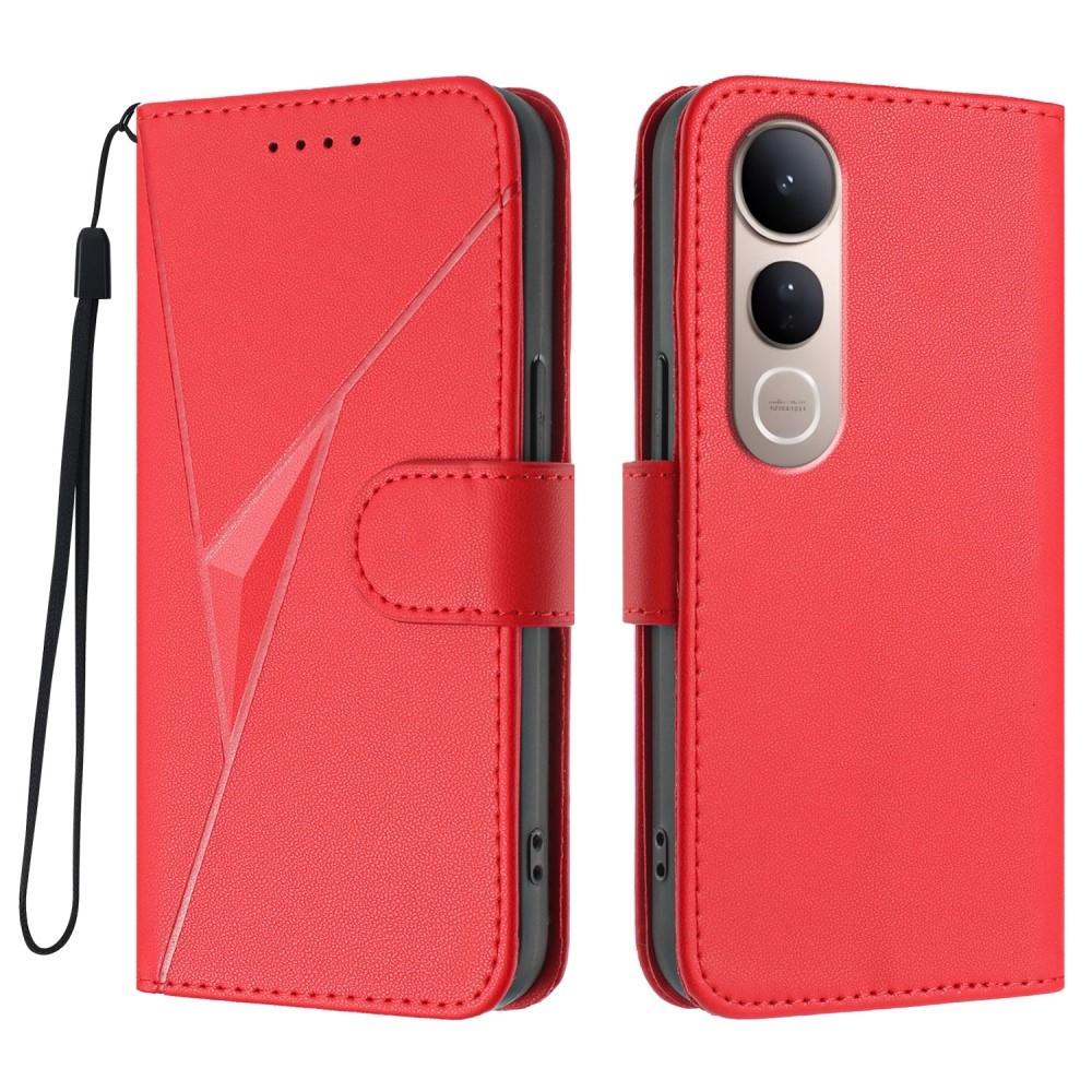 Triangles knížkové pouzdro na Vivo V50 Lite 4G/5G - červené
