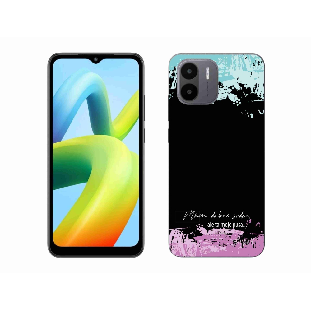 Gelový kryt mmCase na Xiaomi Redmi A1 - vtipný text 3 černé pozadí