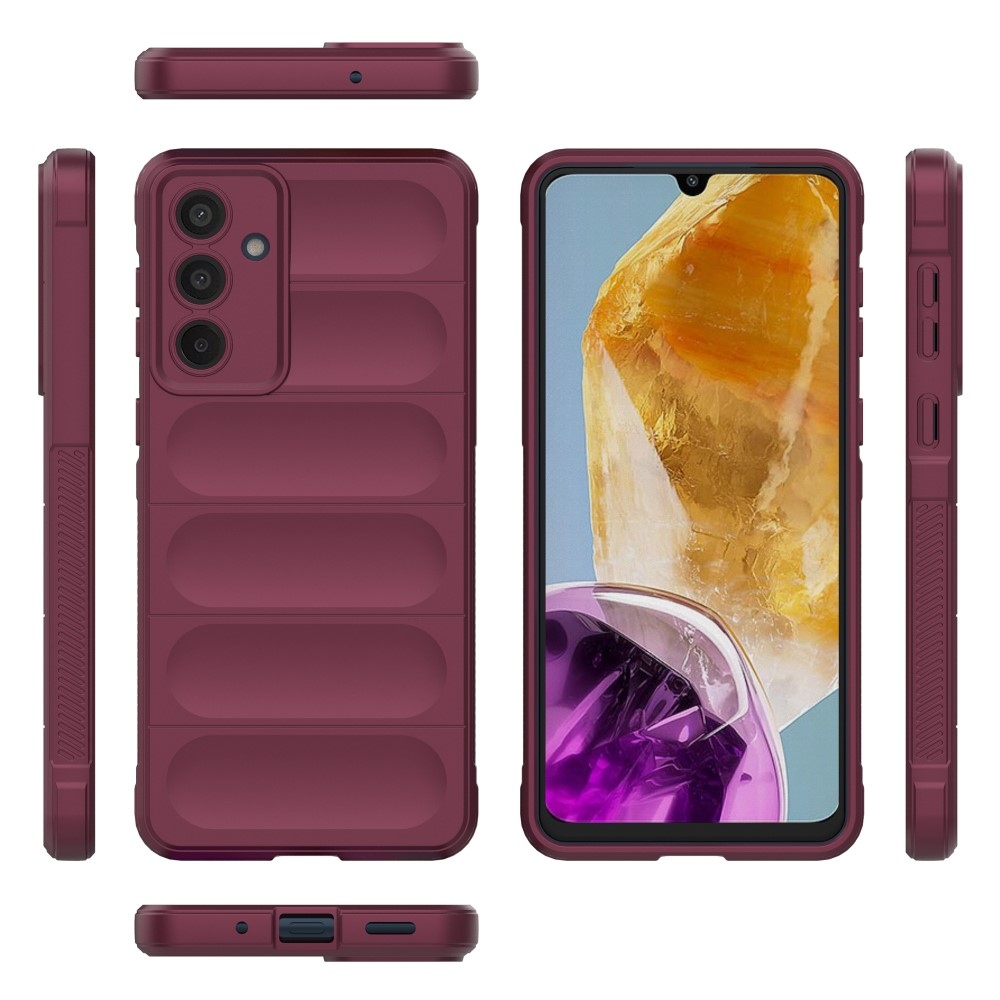 Rugg odolný gelový obal na Samsung Galaxy M55 5G - vínový