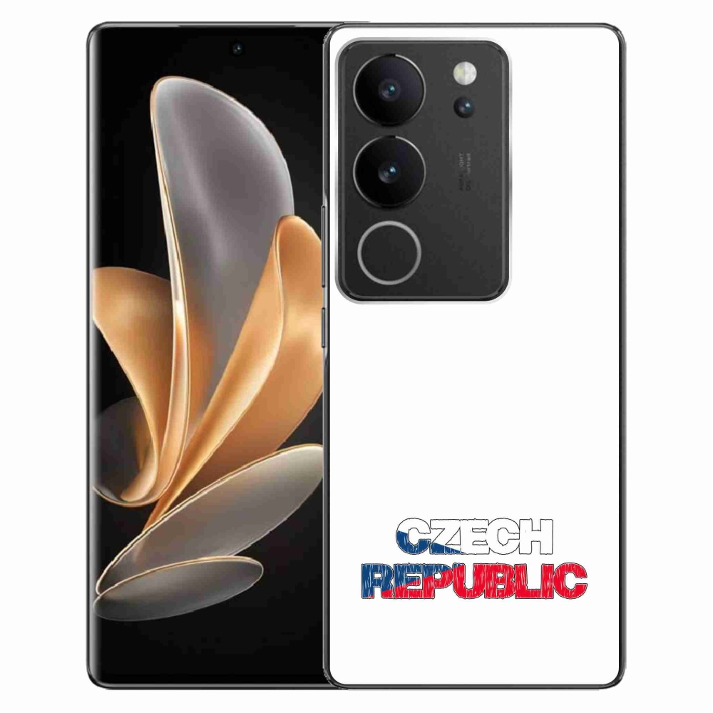 Gelový kryt mmCase na Vivo V29 5G - Czech Republic bílé pozadí