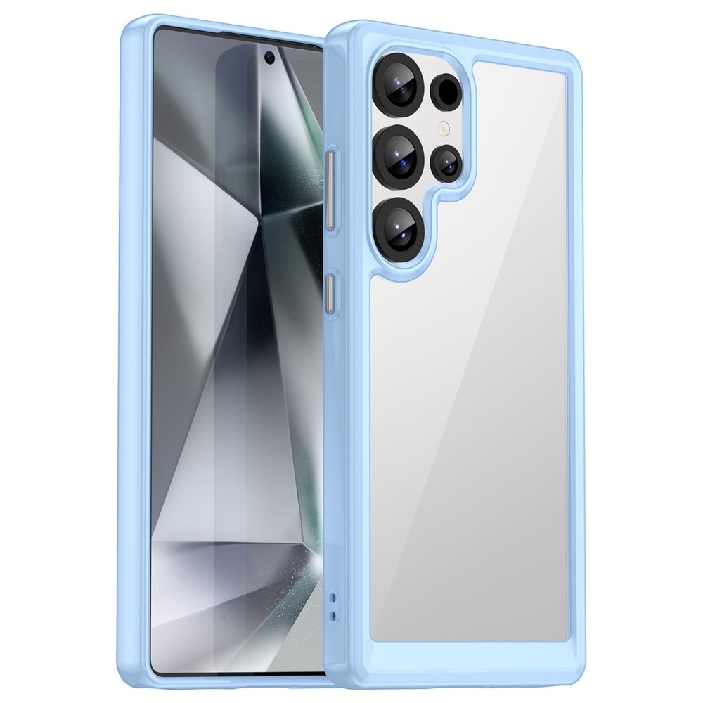 Gelový obal s pevnými zády na Samsung Galaxy S25 Ultra - modrý