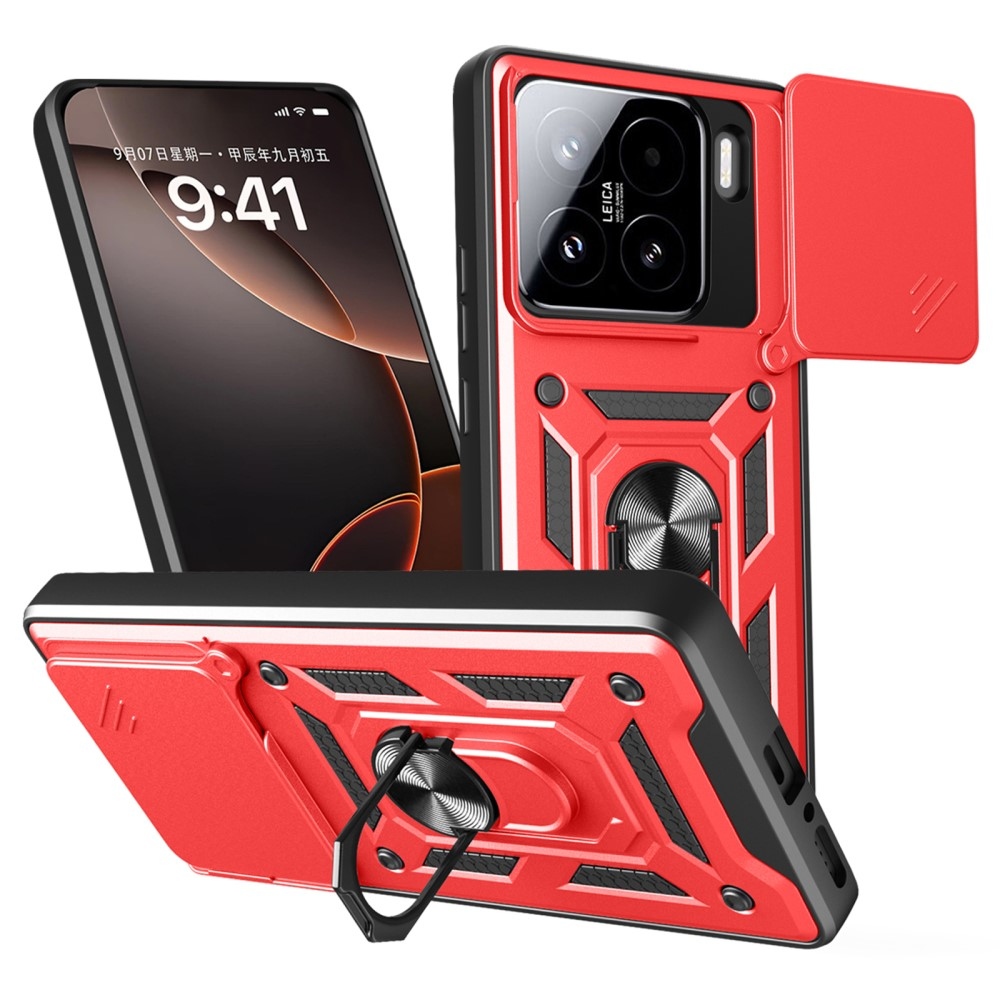 Slide odolný kryt na Xiaomi 15 - červený