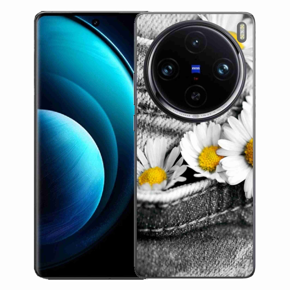 Gelový obal mmCase na Vivo X100 Pro 5G - kopretiny