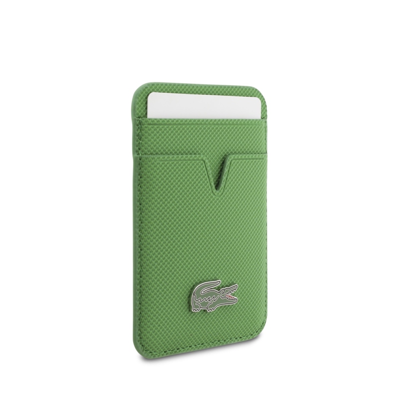 Lacoste Iconic Petit Pique MagSafe Zadní Kryt + Peněženka pro iPhone 17 Pro Max Green