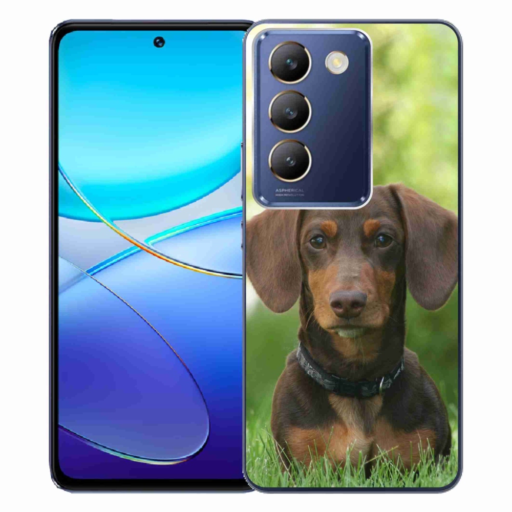 Gelový obal mmCase na Vivo V40 SE 4G/5G - hnědý jezevčík
