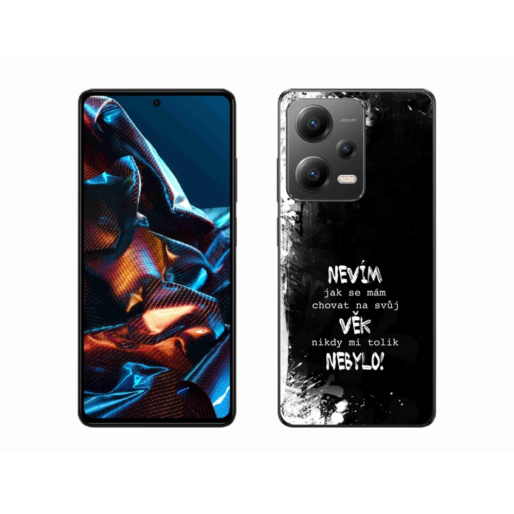 Gelový kryt mmCase na Xiaomi Redmi Note 12 Pro 5G - vtipný text 14 černé pozadí
