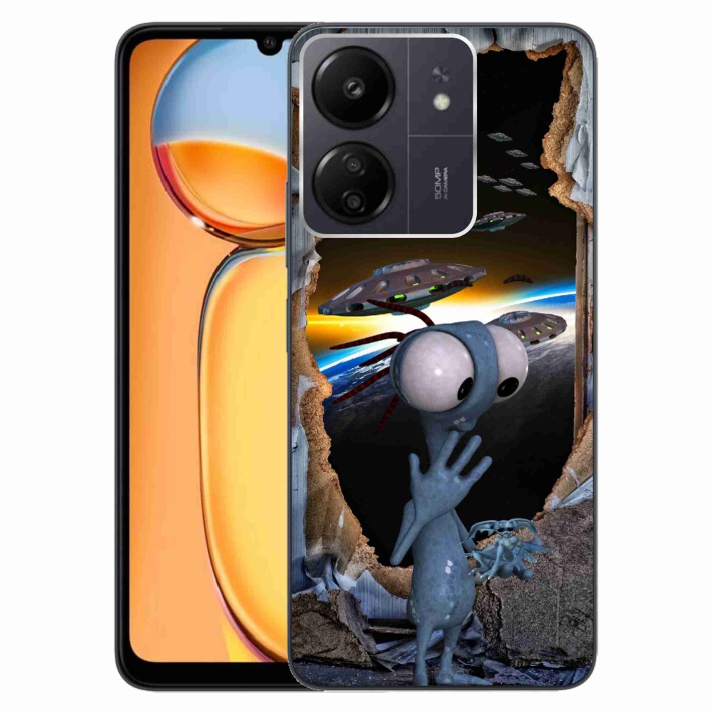 Gelový kryt mmCase na Xiaomi Poco C65/Redmi 13C - mimozemšťan