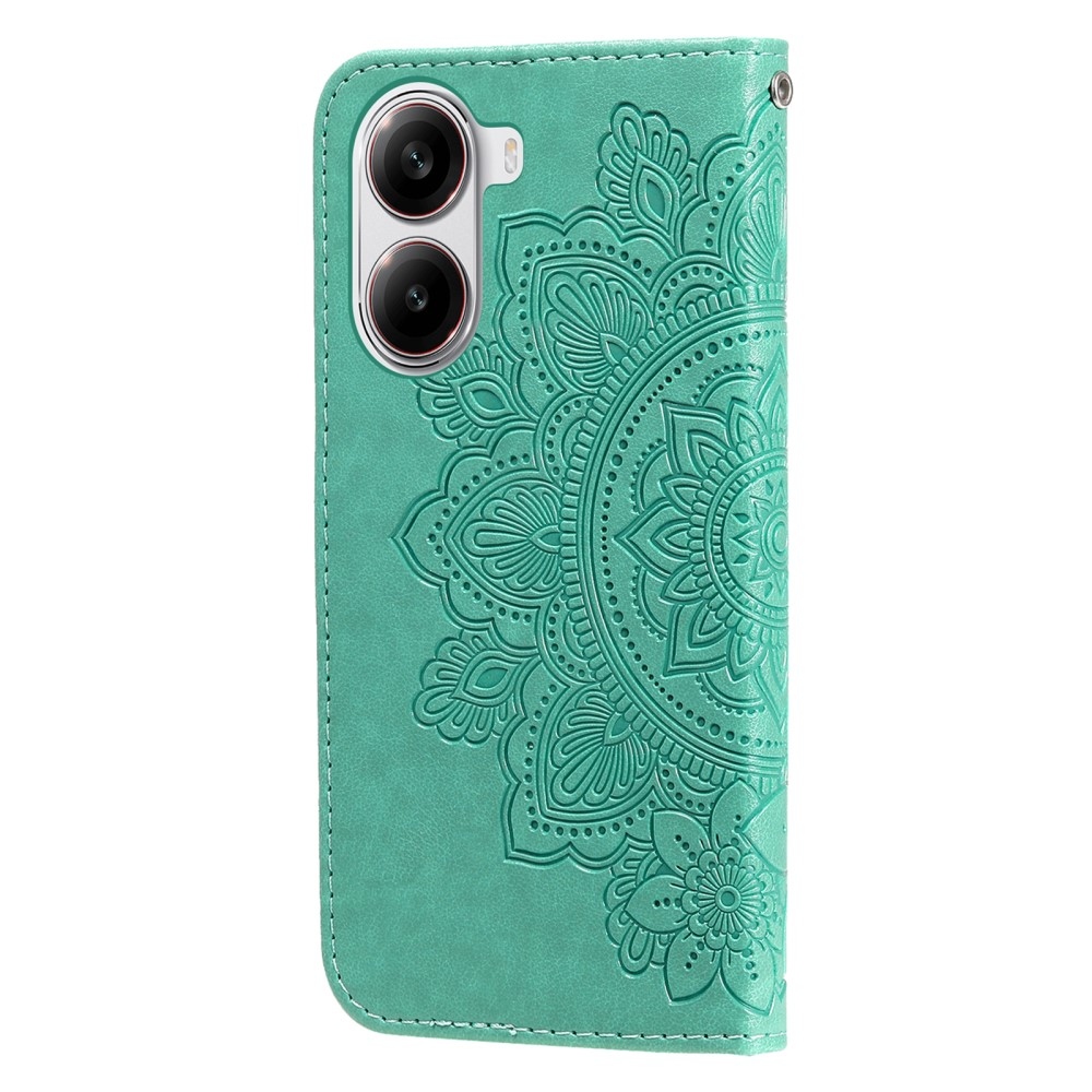 Mandala knížkové pouzdro na Xiaomi Poco X7 Pro 5G - modrozelené