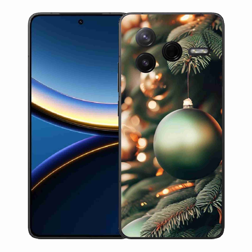 Gelový kryt mmCase na Xiaomi Poco F7 Pro - vánoční ozdoby 1