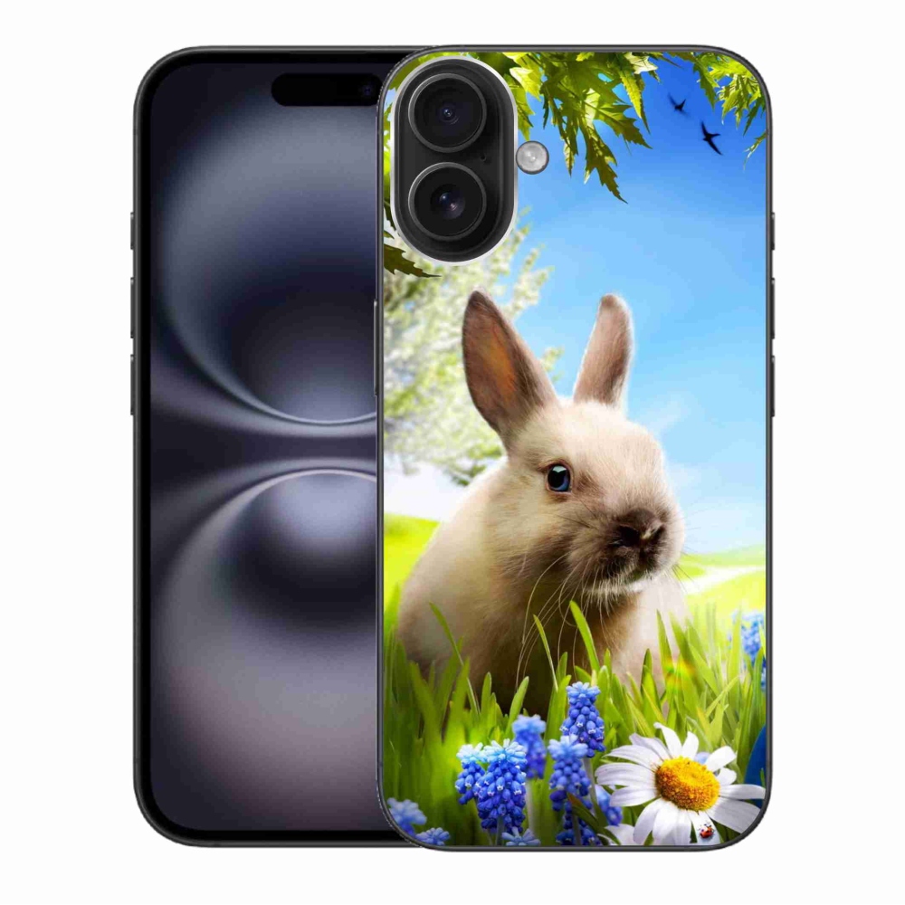 Gelový kryt mmCase na iPhone 16 Plus - zajíček