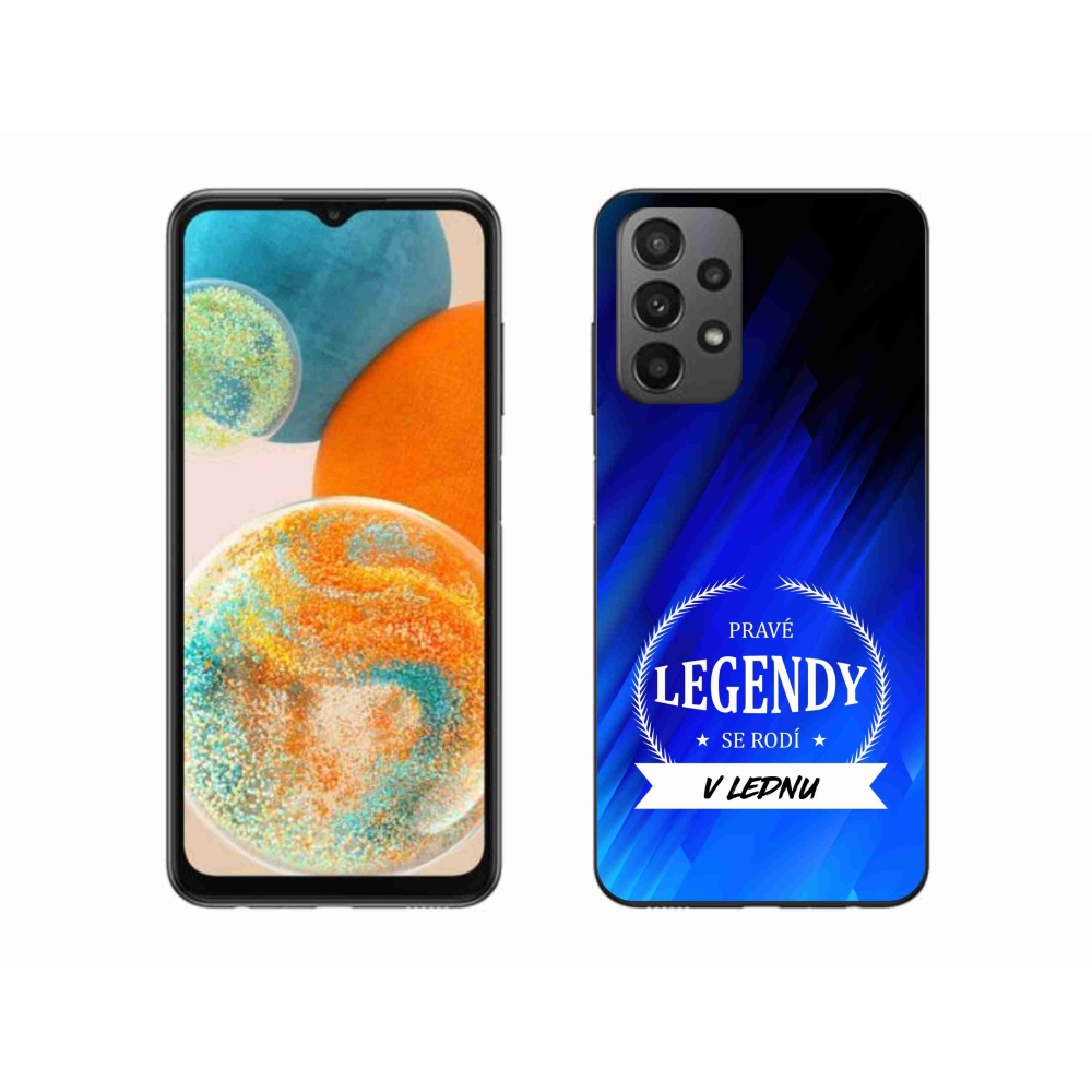 Gelový kryt mmCase na Samsung Galaxy A23 4G/5G - legendy v lednu modré pozadí