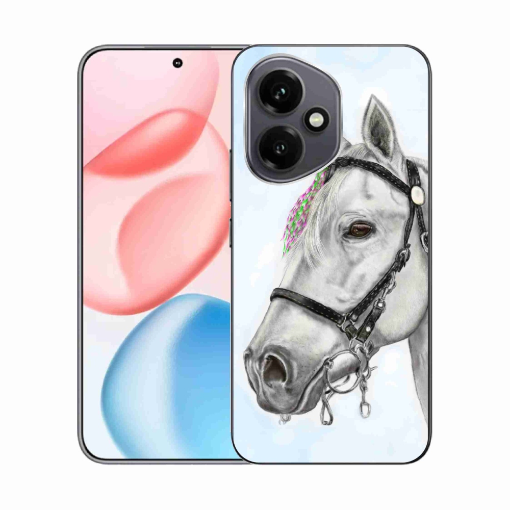 Gelový kryt mmCase na Honor 400 - bílý kůň 1
