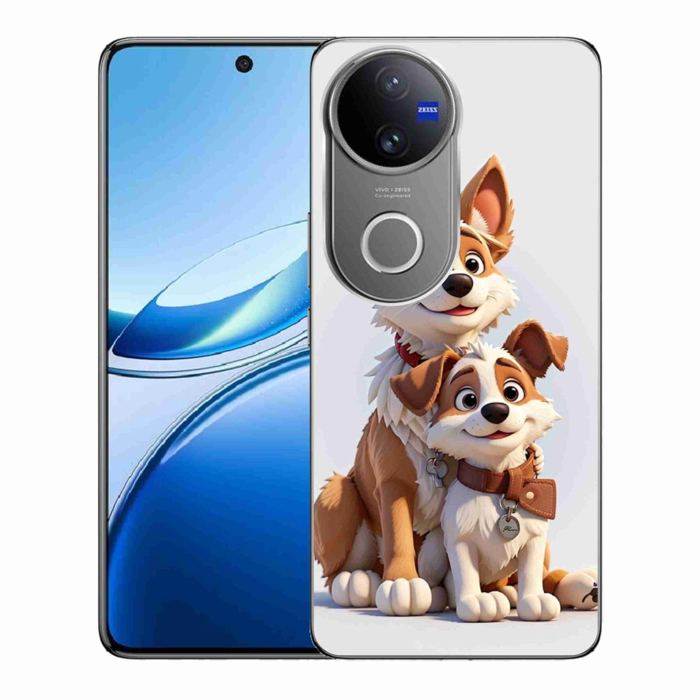 Gelový kryt mmCase na Vivo V50 5G - kreslení psi