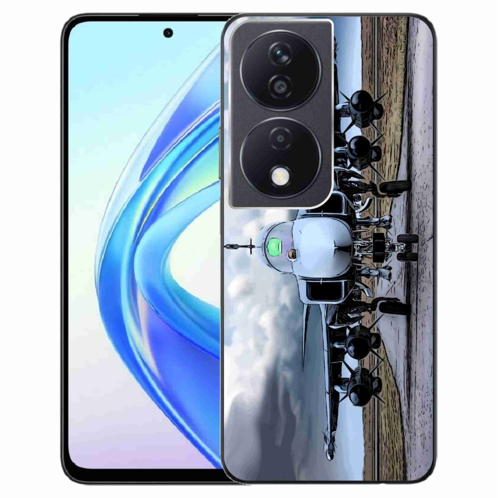 Gelový kryt mmCase na Honor X7b/Honor 90 Smart - vojenské letadlo