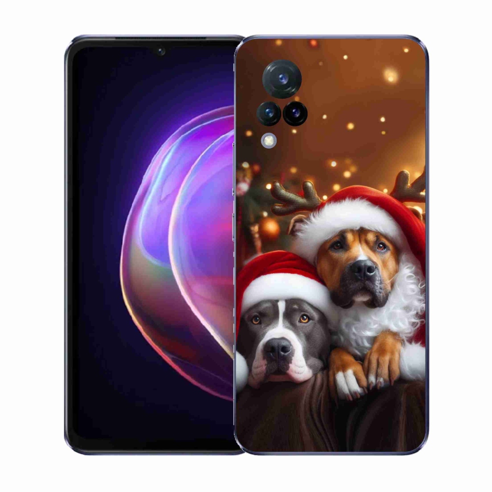 Gelový kryt mmCase na Vivo V21 4G/5G - vánoční psi