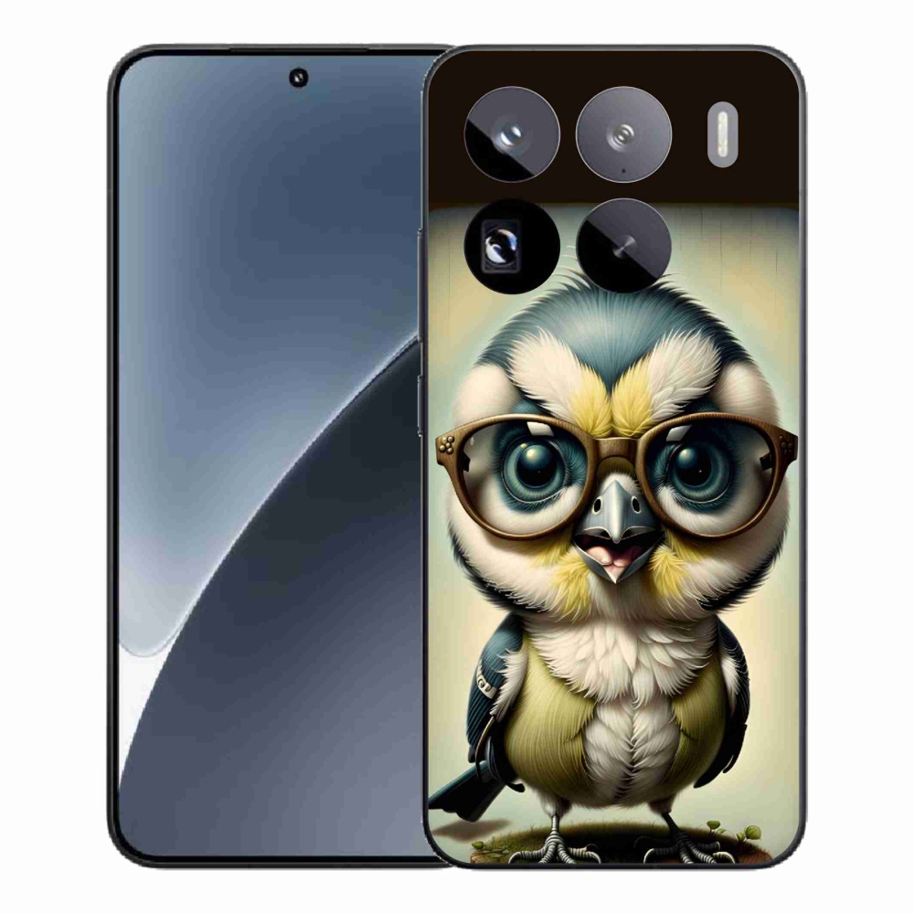 Gelový kryt mmCase na Xiaomi 15 Pro - mládě s brýlemi