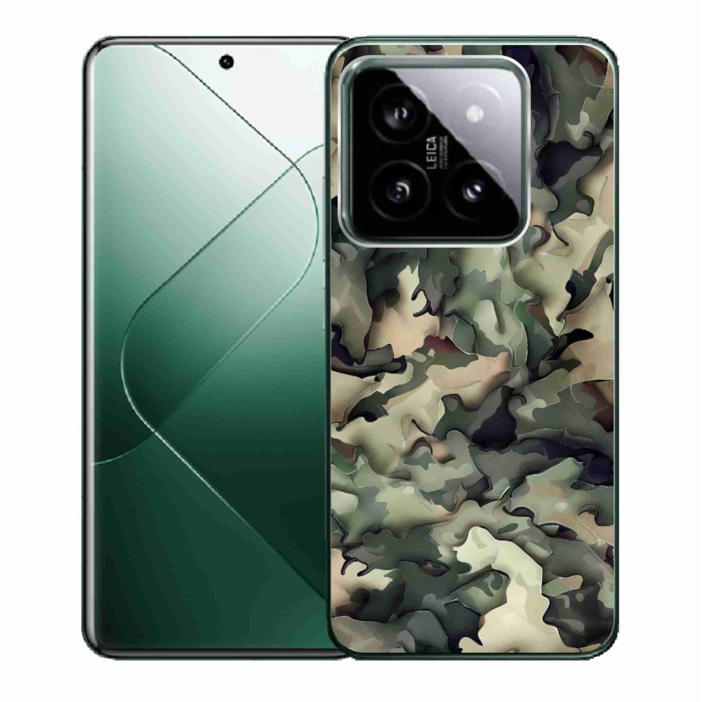 Gelový kryt mmCase na Xiaomi 14 - maskáčový vzor 9