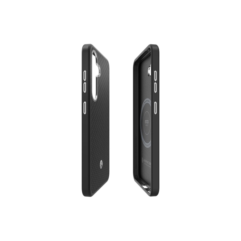 GP-FPS936PGA Samsung by Spigen Enzo Aramid Magnetický Kryt pro Galaxy S25+ Black Silver