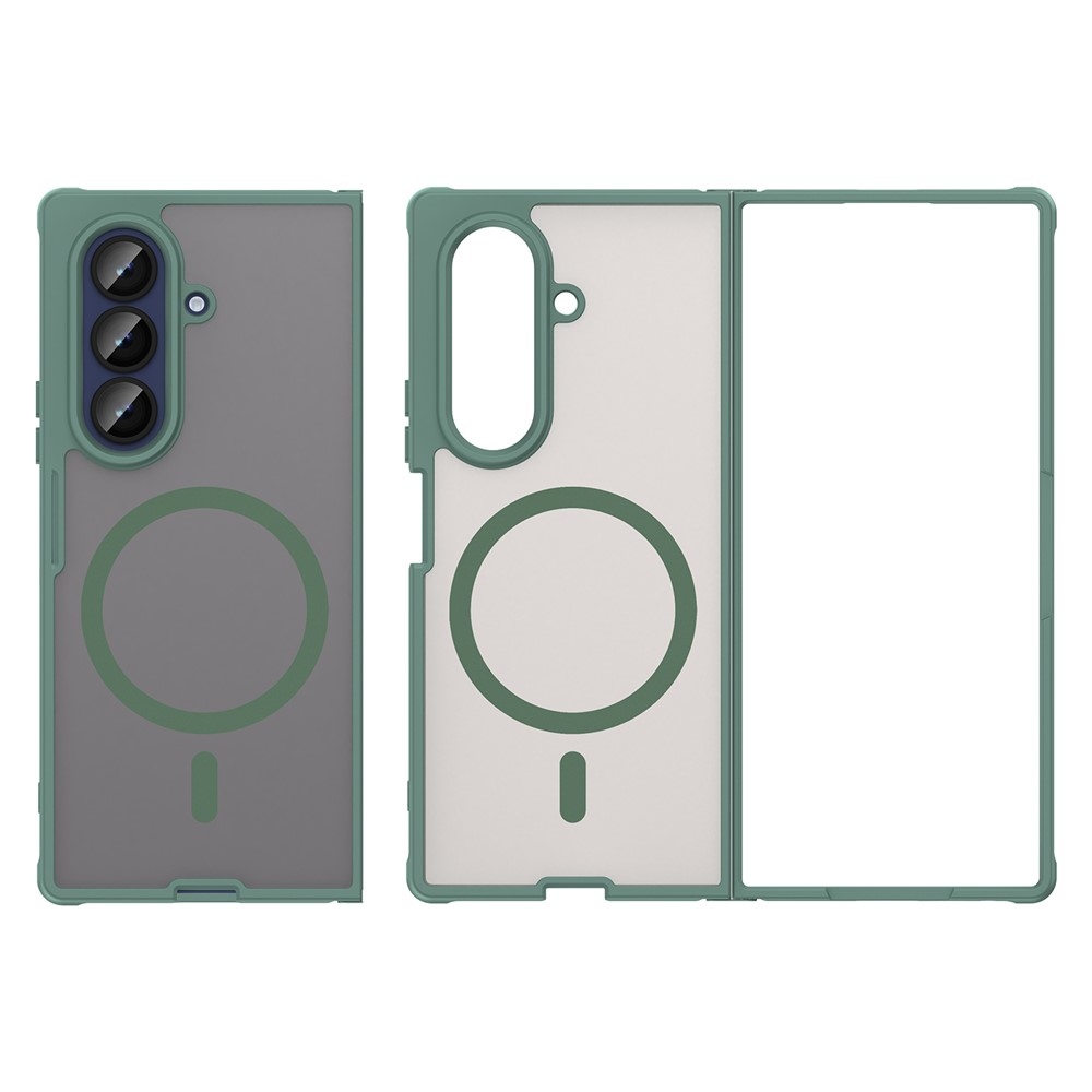 Case matný gelový obal s MagSafe na Samsung Galaxy Z Fold7 5G - zelený