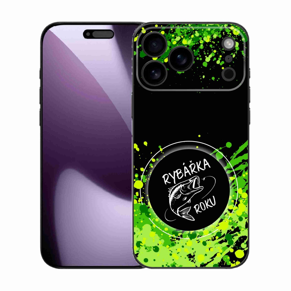Gelový kryt mmCase na iPhone 17 Pro Max - rybářka roku černé pozadí