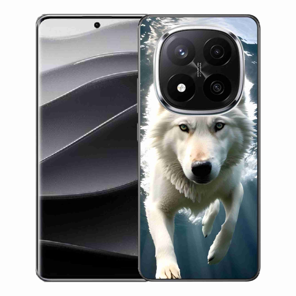 Gelový kryt mmCase na Xiaomi Redmi Note 14 Pro+ 5G - bílý vlk