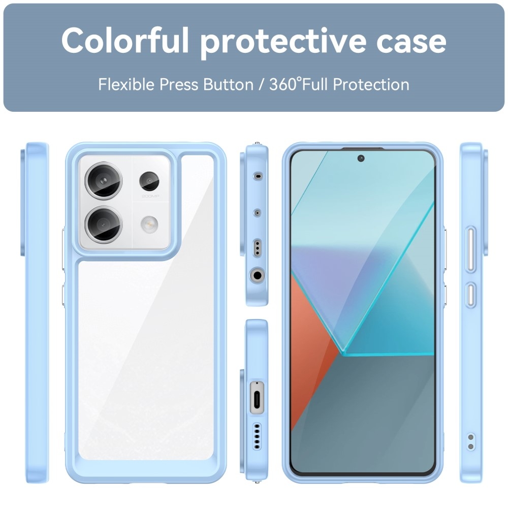 Gelový obal s pevnými zády na Xiaomi Redmi Note 13 Pro 5G/Poco X6 5G - modrý